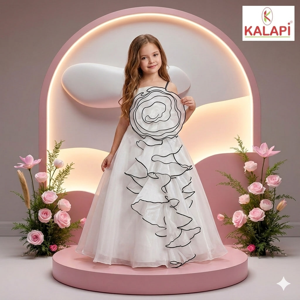 Girls Gowns look 9, girls party gown at Kalapi Fashions, Borivali West, Mumbai
