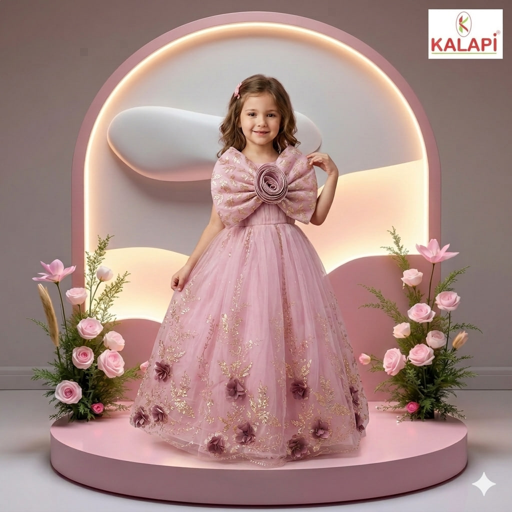 Girls Gowns look 10, girls party gown at Kalapi Fashions, Borivali West, Mumbai