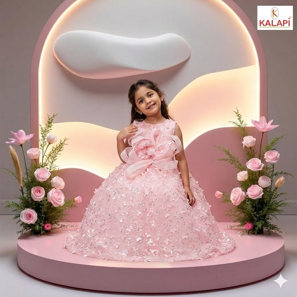 Girls Gowns look 11, girls party gown at Kalapi Fashions, Borivali West, Mumbai