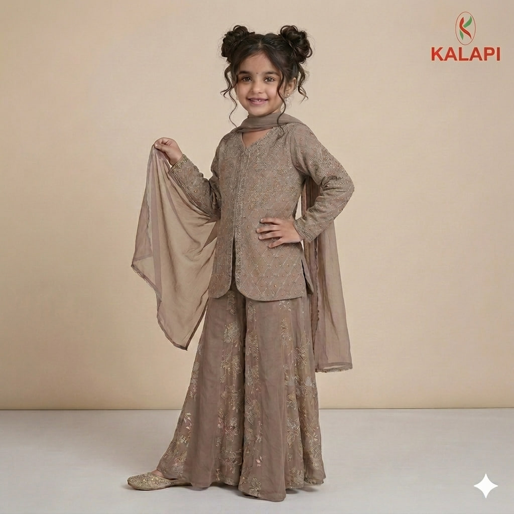 Kids Palazzo Sets look 1, kids palazzo set at Kalapi Fashions, Borivali West, Mumbai