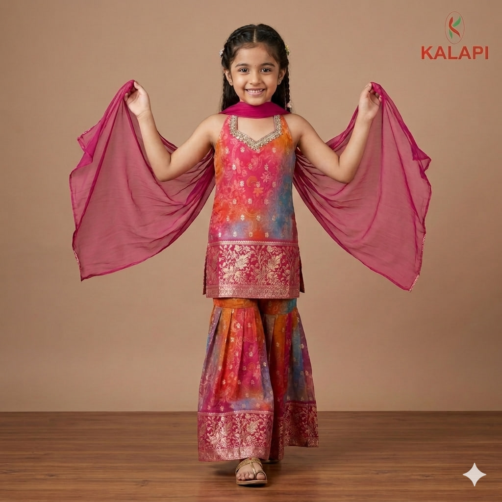 Kids Palazzo Sets look 8, kids palazzo set at Kalapi Fashions, Borivali West, Mumbai