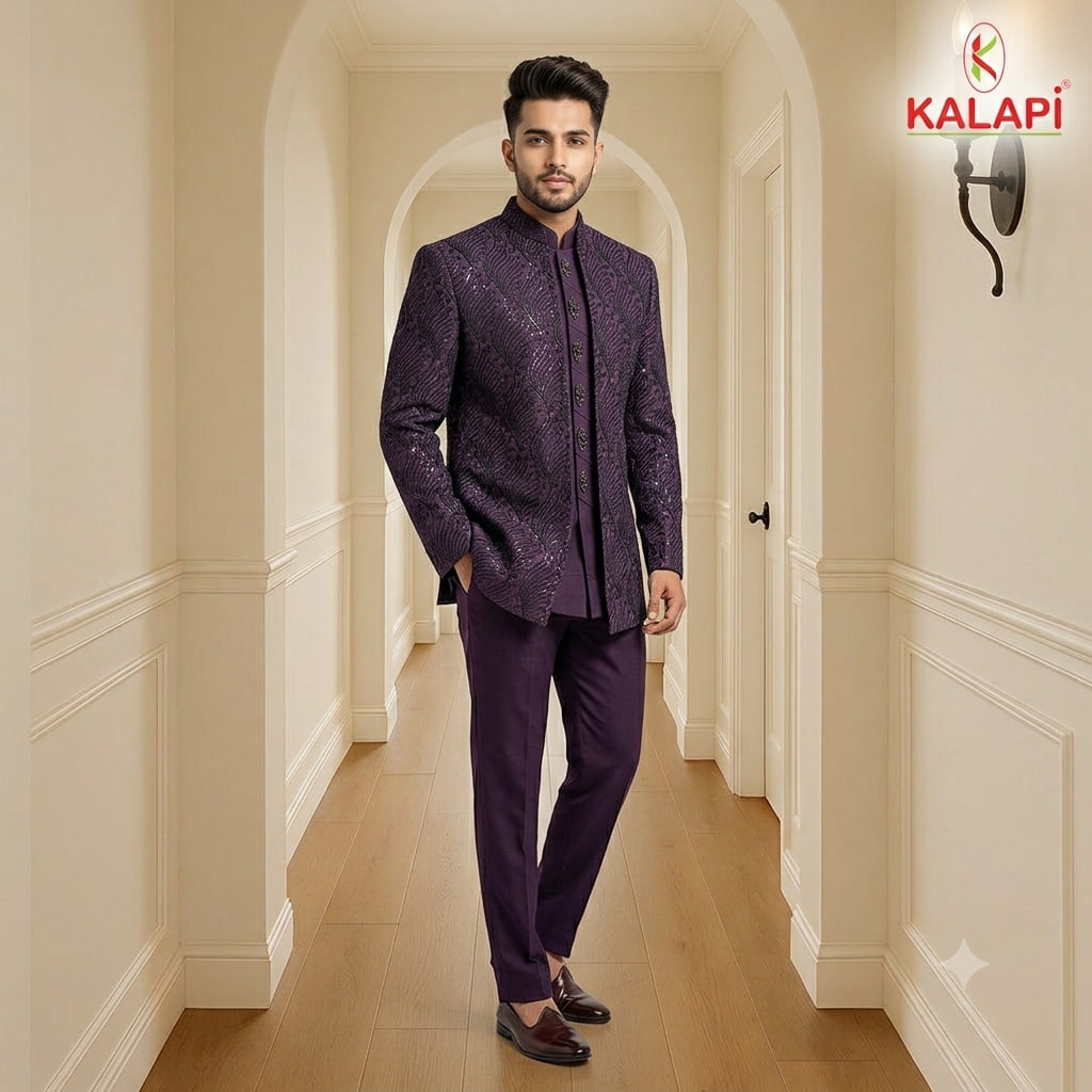 Indo-Western & Suits look 24, indo western and suits for men at Kalapi Fashions, Borivali West, Mumbai