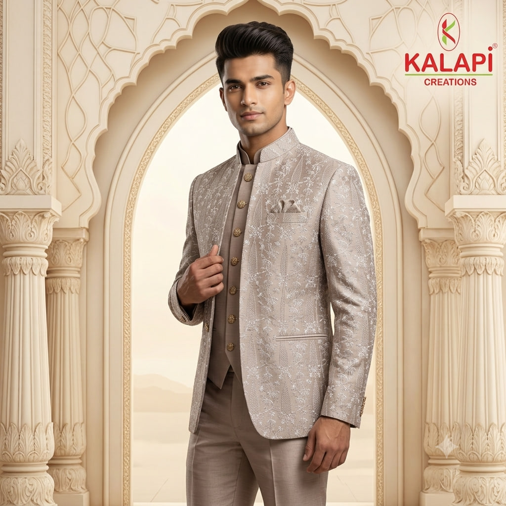 Indo-Western & Suits look 31, indo western and suits for men at Kalapi Fashions, Borivali West, Mumbai