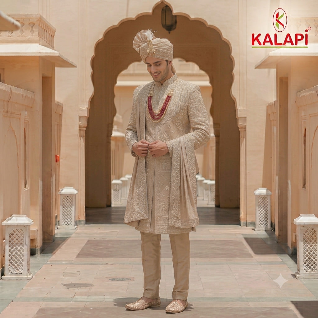 Sherwanis look 3, sherwani at Kalapi Fashions, Borivali West, Mumbai