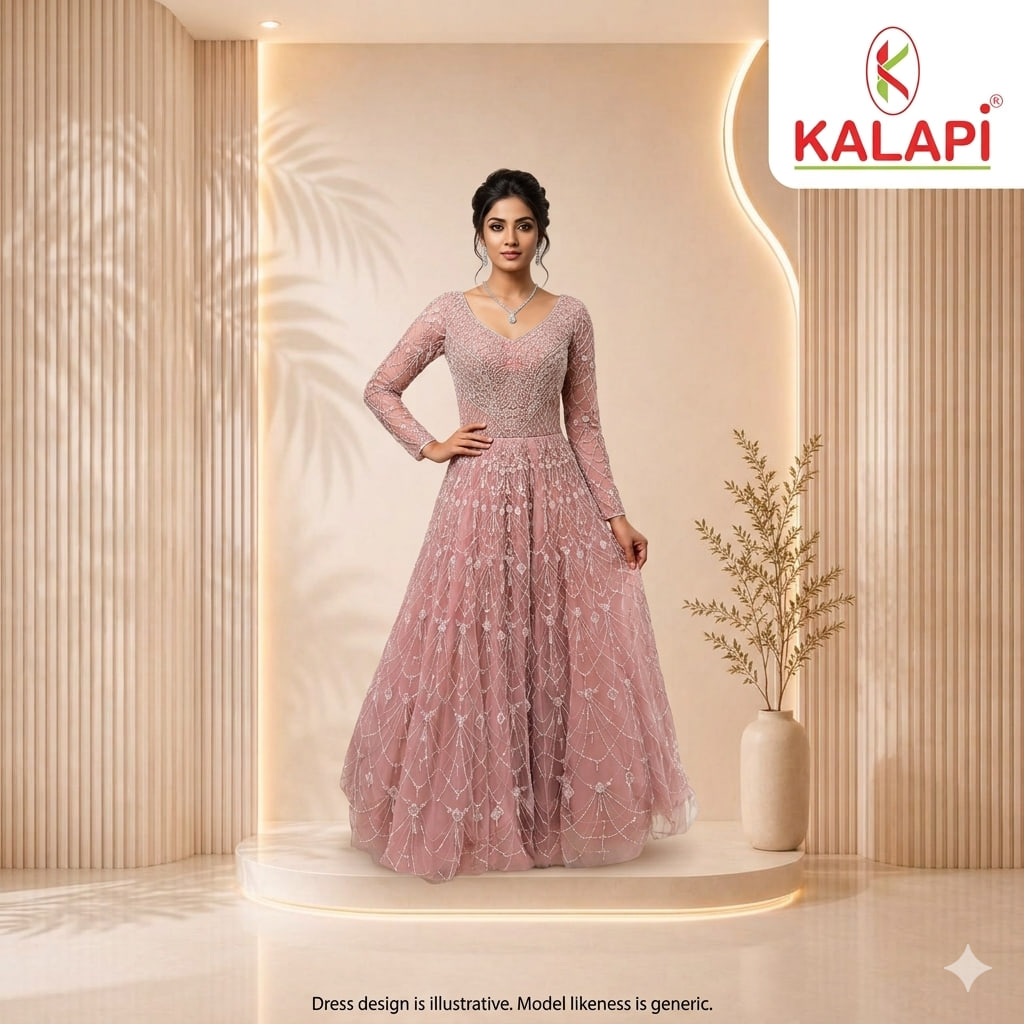 Gowns look 1, designer gown at Kalapi Fashions, Borivali West, Mumbai