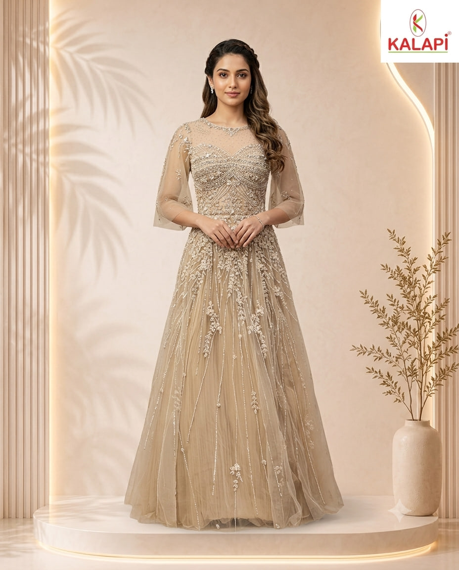 Gowns look 09, designer gown at Kalapi Fashions, Borivali West, Mumbai