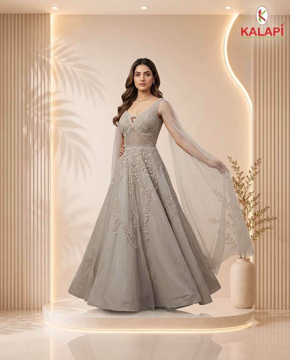 Gowns look 10, designer gown at Kalapi Fashions, Borivali West, Mumbai