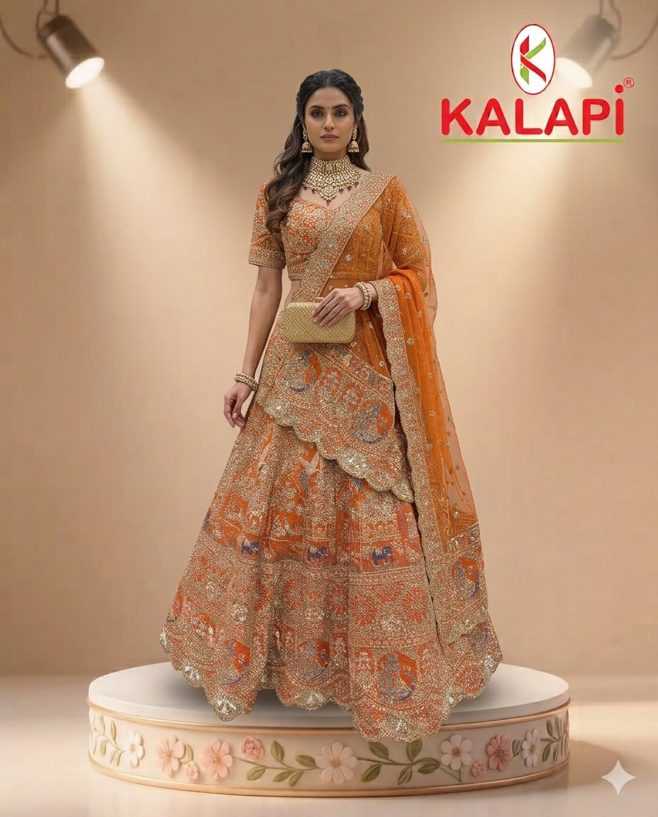 Heavy Lehengas look 3, heavy lehenga at Kalapi Fashions, Borivali West, Mumbai