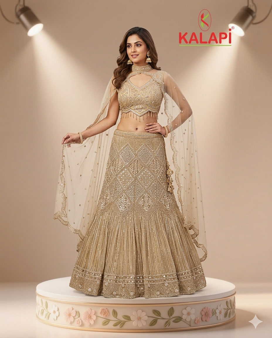Heavy Lehengas look 6, heavy lehenga at Kalapi Fashions, Borivali West, Mumbai