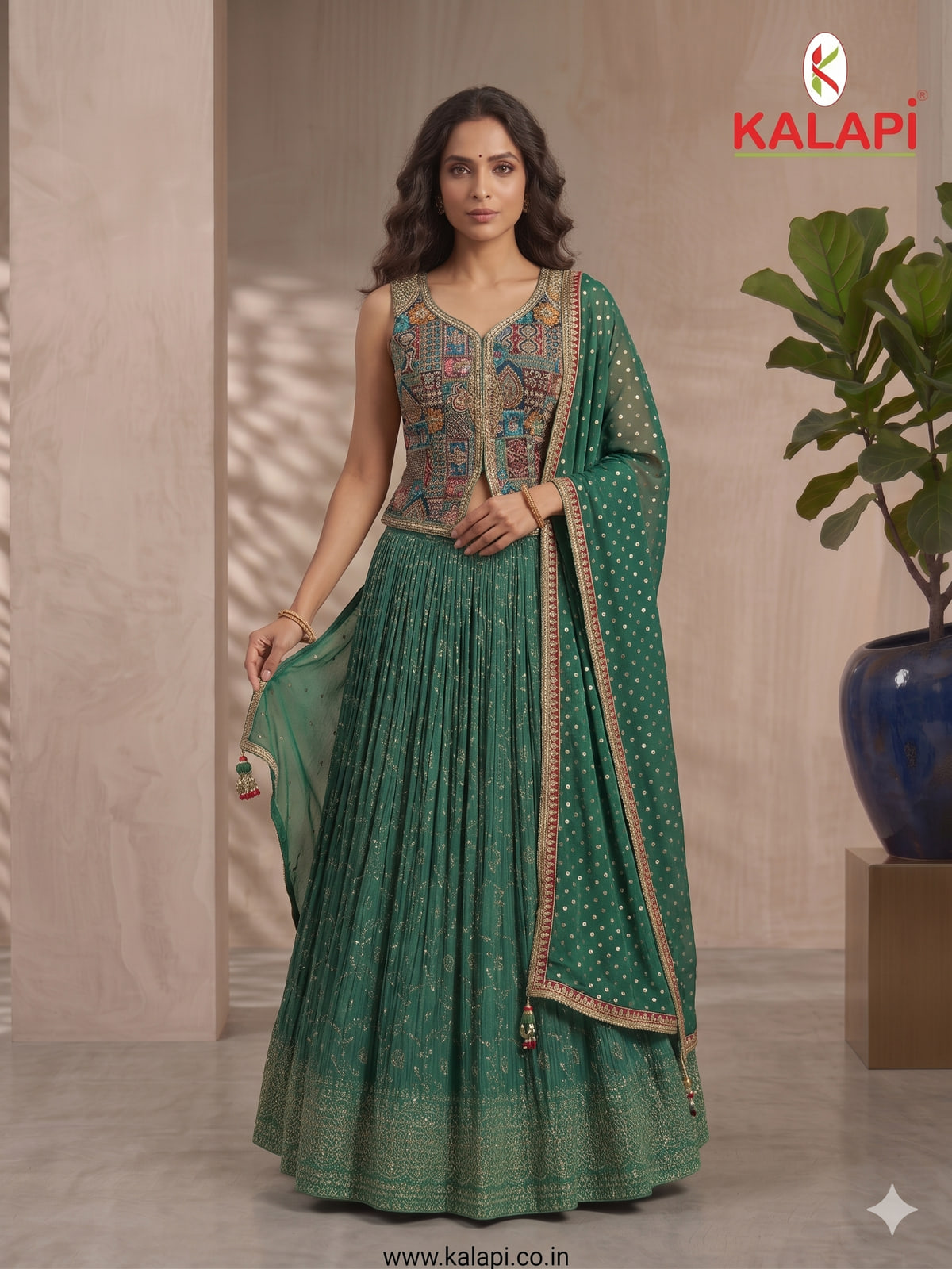Lehengas look 2, lehenga at Kalapi Fashions, Borivali West, Mumbai