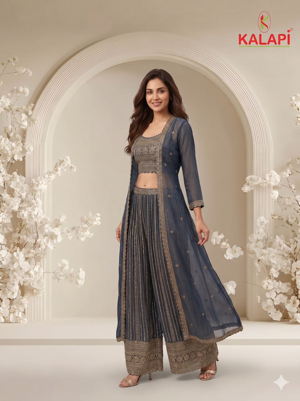 Palazzo Sets look 1, palazzo set at Kalapi Fashions, Borivali West, Mumbai