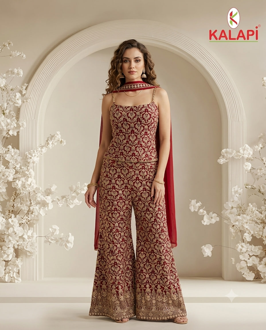 Palazzo Sets look 08, palazzo set at Kalapi Fashions, Borivali West, Mumbai
